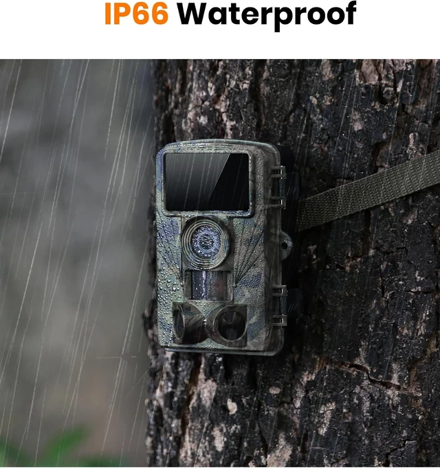 Alt view image 6 of 7 - 4K 48MP WiFi Trail Camera with Night Vision, 0.05s Motion Trigger & No-Glow Infrared LEDs 130° Wide-Angle, IP66 Waterproof, Bluetooth App, Green