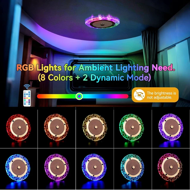Alt view image 2 of 7 - 12V RV Interior LED Ceiling Dome Light with Dimmer