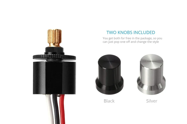 Alt view image 3 of 5 - Mini LED Dimmer Knob with Rotary Switch PWM Dimming for 12-24V LEDs, Fully Waterproof, up to 4.8A/12V or 2.4A/24V, for Automotive, Marine & Under-Cabinet Lights