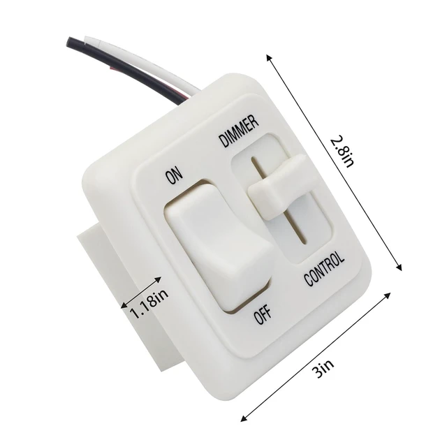 Alt view image 2 of 7 - 12V RV Toggle Dimmer Switch for LED & Halogen High-Side Dimmer for RV, Auto, Truck & Marine, 12 Volt (Large Slider, White 2 Pcs)