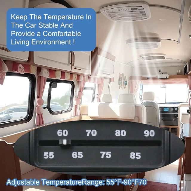 Alt view image 4 of 6 - 7330F3852 Coleman Mach RV Thermostat Single-Stage Heat/Cool Air Conditioner Control, RV Thermostat Replacement