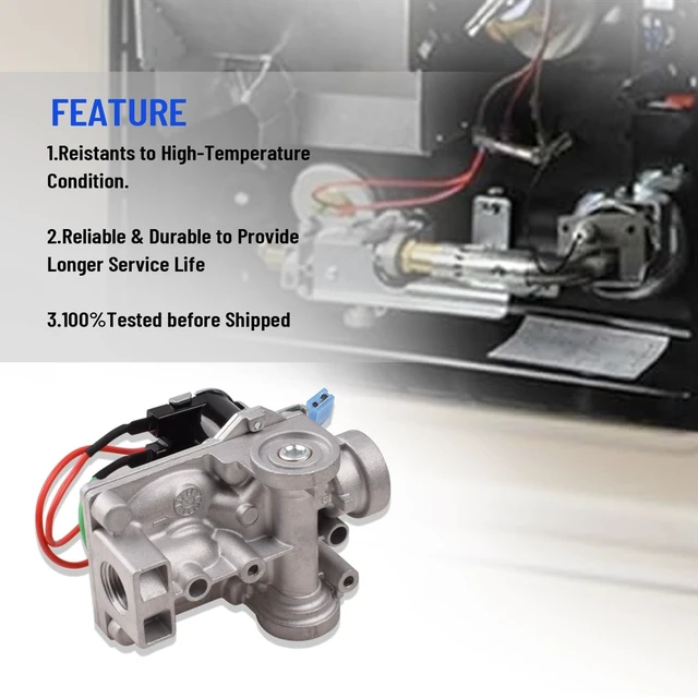 Alt view image 5 of 6 - 93844 Dual Solenoid LP Gas Valve for Atwood 6 & 10 Gallon RV Water Heaters Compatible with GC6AA-10E, GC10A-4E, G6A-8E, Replaces 93870, 93321, 92078