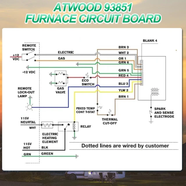 Alt view image 2 of 7 - 91365 RV Water Heater Control Circuit Board for Atwood Dometic SVC Fits GCH6A-10E, GC6AA-10E, GC10A-4E, GCH10A-4E