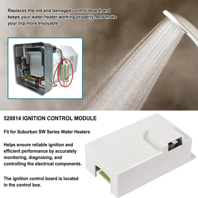 Alt view image 3 of 7 - 520814 Control Circuit Board for Suburban RV Water Heater SW6DE & SW10DE