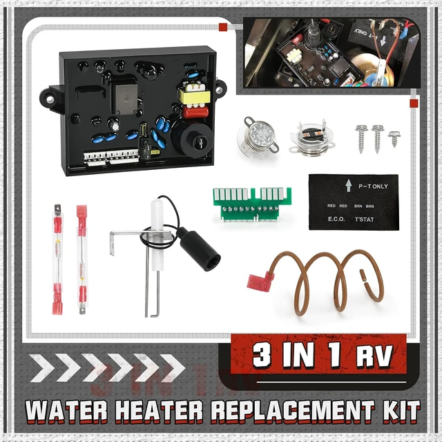 Alt view image 2 of 7 - 3-in-1 91365 RV Water Heater Control Board with Fuse, 91447 Thermal Cut-Off & ECO Thermostat Kit, 93868 Spark Igniter Electrode Compatible with Atwood Dometic