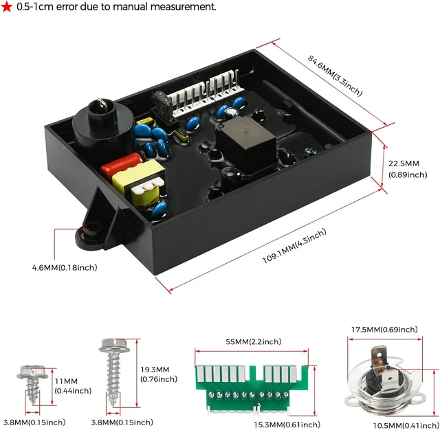 Alt view image 6 of 7 - 3-in-1 91365 RV Water Heater Control Board with Fuse, 91447 Thermal Cut-Off & ECO Thermostat Kit, 93868 Spark Igniter Electrode Compatible with Atwood Dometic