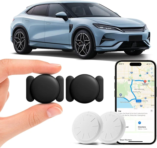 Main image of 2-Pack Mini Hidden GPS Tracker with Magnetic Case Find My (iOS Only), No Monthly Fee or Subscription, for Vehicles