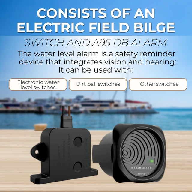 Alt view image 4 of 7 - 12V 95dB High Water Level Bilge Alarm System with Solid-State Switch