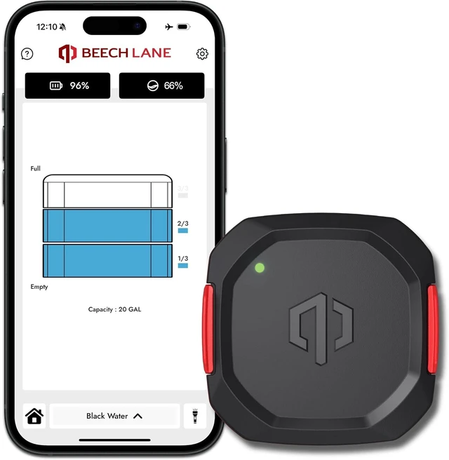 Main image of Wireless RV Black Water Tank Monitoring System with Real-Time Phone App & Tool-Free Install Designed in the USA, Patent Pending