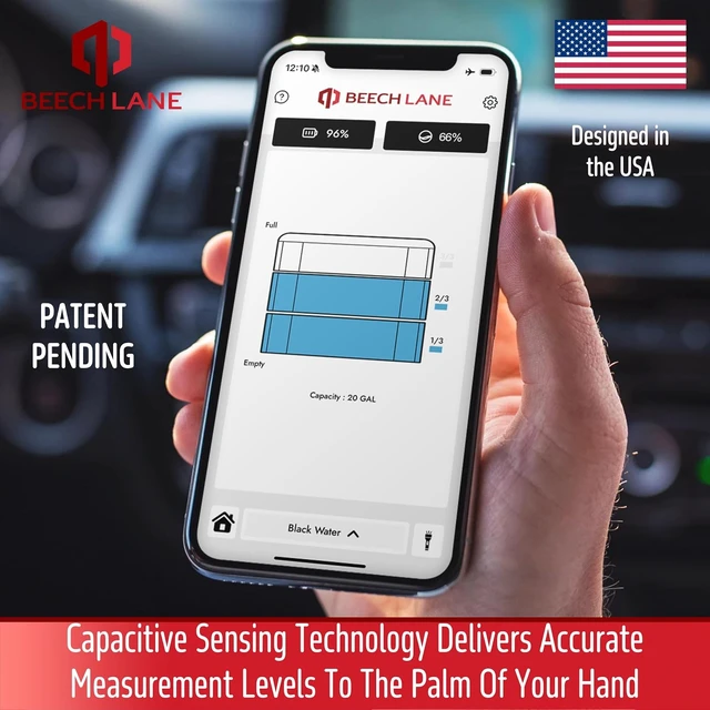 Alt view image 3 of 7 - Wireless RV Black Water Tank Monitoring System with Real-Time Phone App & Tool-Free Install Designed in the USA, Patent Pending