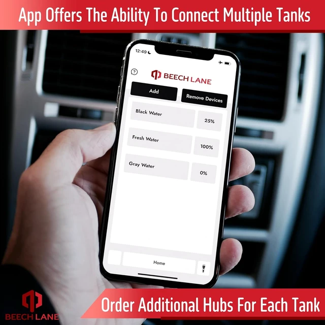 Alt view image 7 of 7 - Wireless RV Black Water Tank Monitoring System with Real-Time Phone App & Tool-Free Install Designed in the USA, Patent Pending
