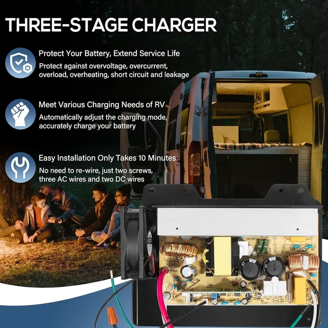 Alt view image 6 of 7 - WF-8955-AD-MBA 55 Amp RV Power Converter for WF-8955 Trailer & Camper, 60Hz
