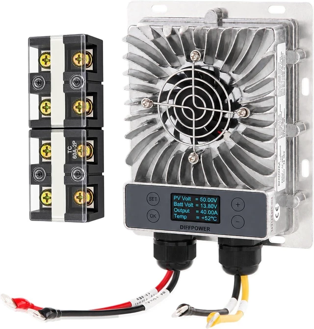 Main image of 40A 600W MPPT Solar Charge Controller, 12V/24V Auto, for RV