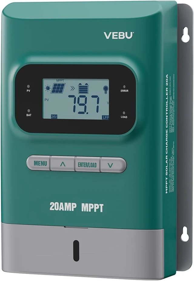 Main image of 20 Amp MPPT Solar Charge Controller, 50V, 12/24-Volt