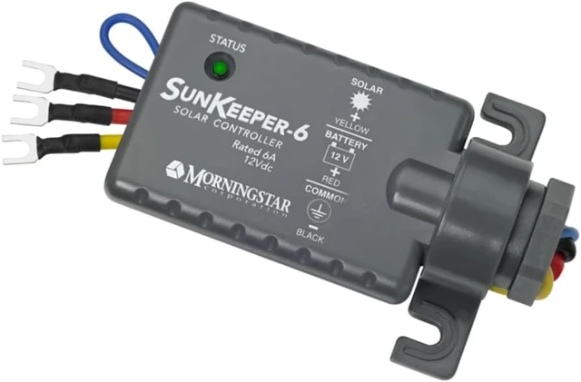 Alt view image 5 of 6 - Morningstar SunKeeper 6A PWM Solar Charge Controller & Panel Regulator