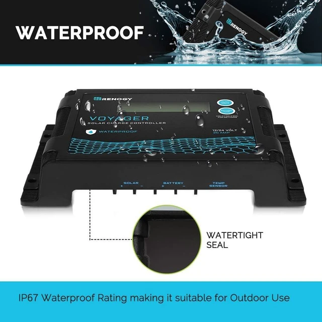 Alt view image 2 of 7 - Voyager 20A IP67 PWM Solar Charge Controller, 12/24V, for Marine