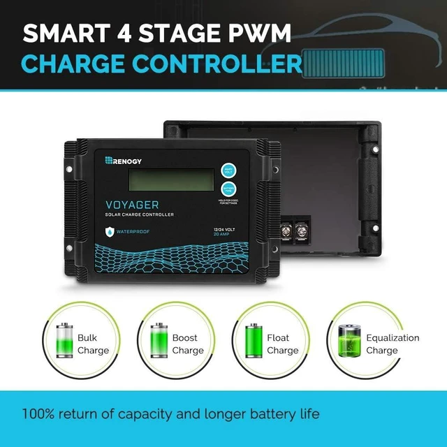 Alt view image 3 of 7 - Voyager 20A IP67 PWM Solar Charge Controller, 12/24V, for Marine