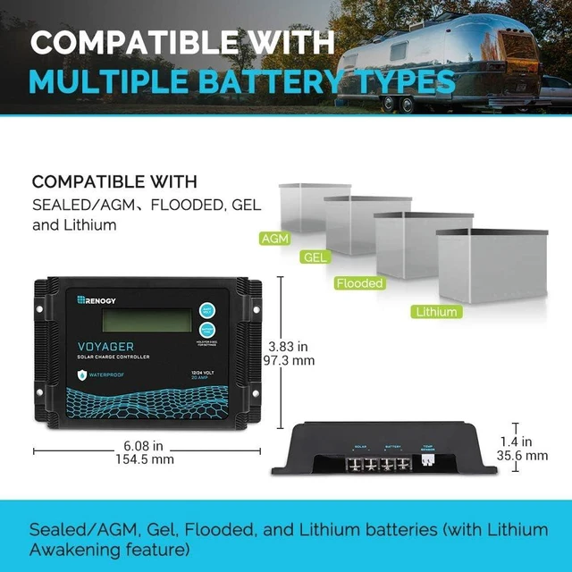 Alt view image 4 of 7 - Voyager 20A IP67 PWM Solar Charge Controller, 12/24V, for Marine