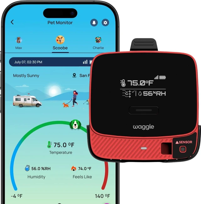 Main image of 4G RV Pet Temperature Monitor with RVSentry Geofence Alerts & Real-Time App Monitoring No WiFi Needed, SMS & Email Power-Outage Alerts, Subscription Required