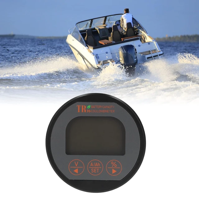 Alt view image 4 of 5 - TR16H Battery Monitor, 8-120V 0-75A Digital Capacity Tester with Percentage Display Voltmeter for Car, RV, Marine & Golf Cart