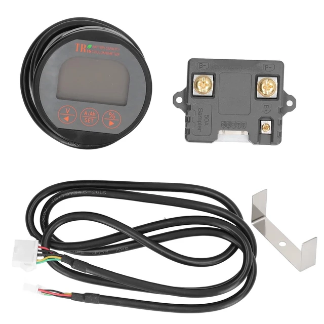 Alt view image 5 of 5 - TR16H Battery Monitor, 8-120V 0-75A Digital Capacity Tester with Percentage Display Voltmeter for Car, RV, Marine & Golf Cart