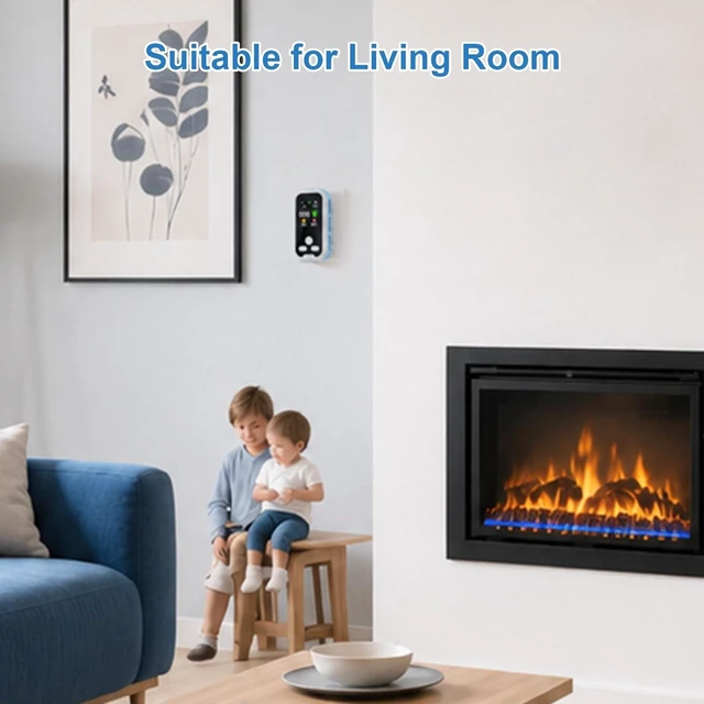 Alt view image 6 of 7 - 5-in-1 Plug-in Indoor Air Quality Detector with HD Display