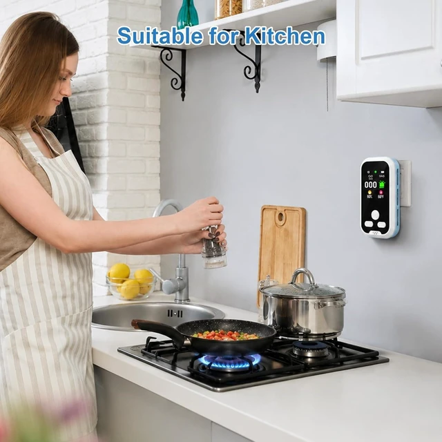 Alt view image 7 of 7 - 5-in-1 Plug-in Indoor Air Quality Detector with HD Display