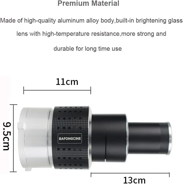 Alt view image 2 of 6 - Bowens Mount Conical Optical Snoot Projector Kit with Color Filters & Gobos Photography Spotlight Attachment for Aputure Amaran 100DS/XS, 200XS/DS, 300C/DII/X, 60D/XS & Godox SL60
