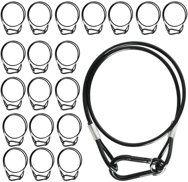 Main image of 20-Pack 25" Safety Cable, 4mm Diameter, 110 lb Load Capacity