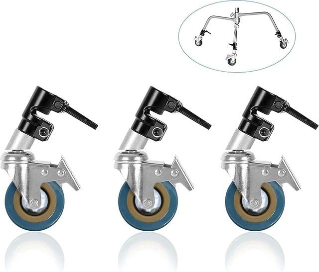 Main image of Professional Swivel Caster Wheels Set for Heavy-Duty Photography C-Stand