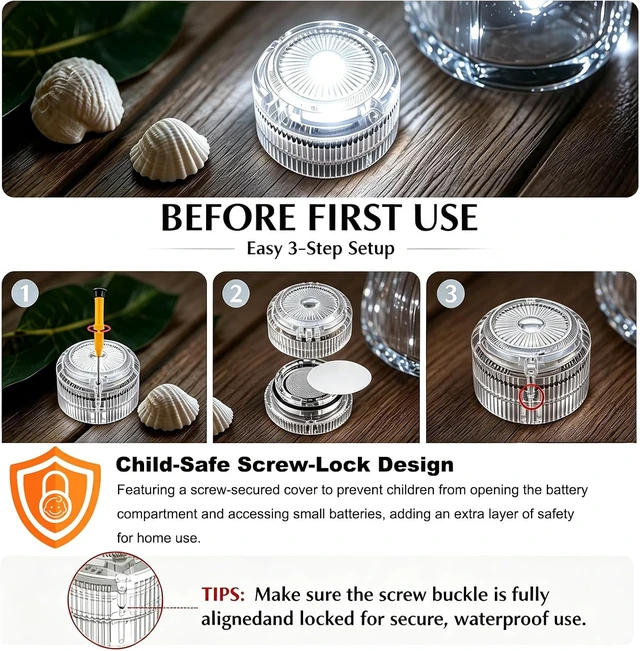 Alt view image 5 of 7 - 20-Pack Mini Submersible LED Lights Waterproof RGB Underwater Tea Lights