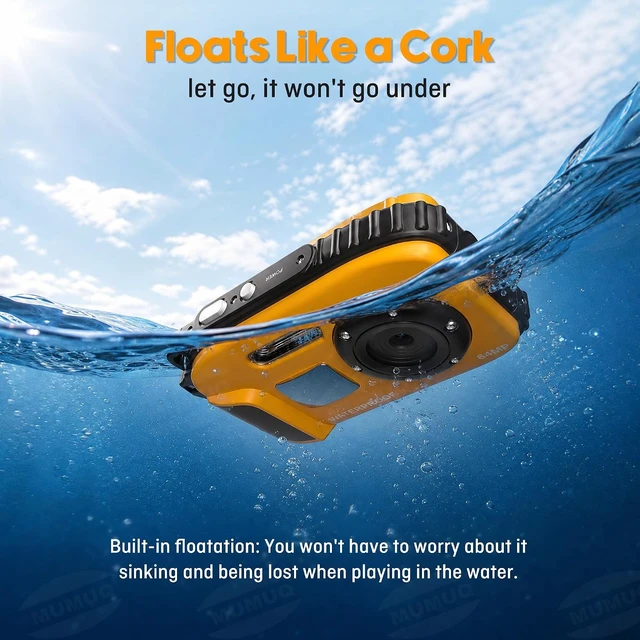 Alt view image 2 of 7 - Floating Waterproof Underwater Camera for Kids with 32GB SD Card