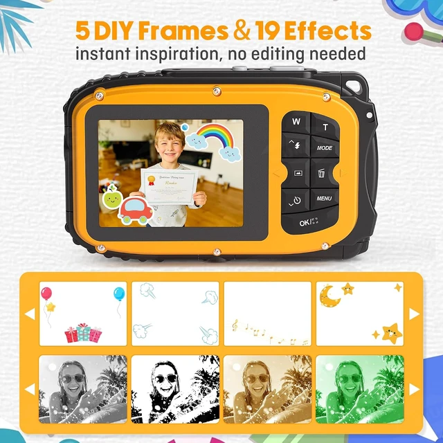 Alt view image 6 of 7 - Floating Waterproof Underwater Camera for Kids with 32GB SD Card