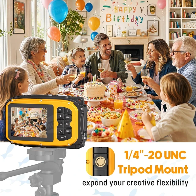 Alt view image 7 of 7 - Floating Waterproof Underwater Camera for Kids with 32GB SD Card