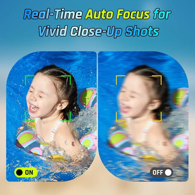 Alt view image 6 of 7 - 4K 64MP 33FT Waterproof Underwater Camera with 32GB Card