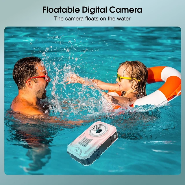 Alt view image 4 of 7 - 4K 64MP 16FT Waterproof Underwater Camera with 16GB Card, Pink
