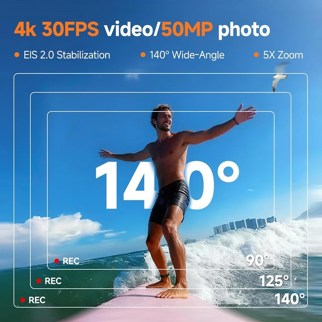Alt view image 2 of 7 - SVGo2 Underwater Camera for Swimming Pool, Beach Vacation & Snorkeling