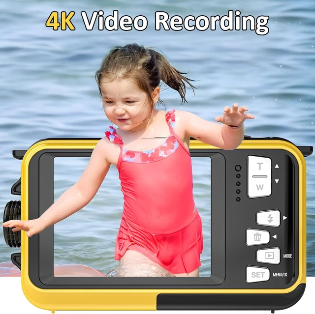 Alt view image 3 of 6 - 4K 64MP Dual-Screen Underwater Camera, 16FT Waterproof