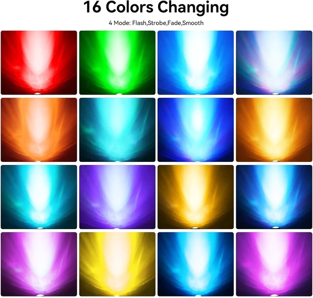 Alt view image 2 of 7 - 4-in-Set RGB Weighted Fountain Lights with Timer IP68 Waterproof Dimmable Pond & Landscape Lights