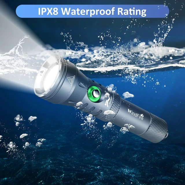 Alt view image 3 of 7 - DF260 High-Powered Underwater Scuba Diving Flashlight