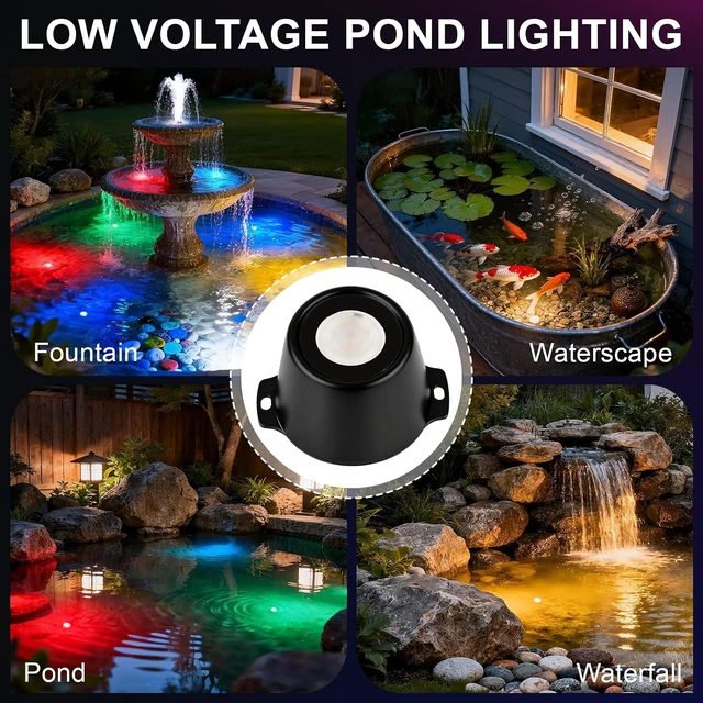 Alt view image 5 of 7 - Wired LED Underwater Pond Lights with Stainless Steel Housing