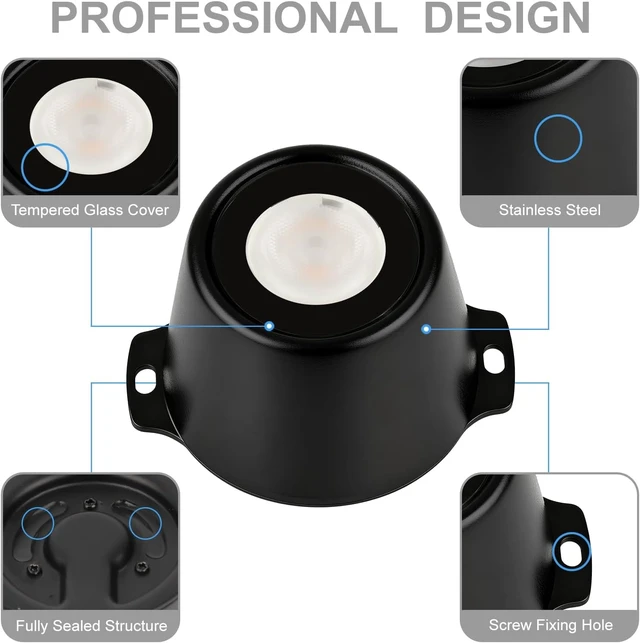 Alt view image 6 of 7 - Wired LED Underwater Pond Lights with Stainless Steel Housing