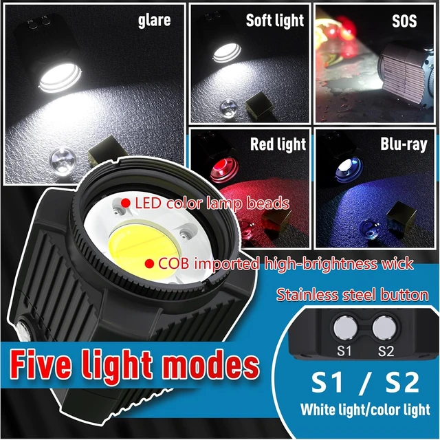 Alt view image 4 of 7 - SL-19 LED Camera Video Light Compatible with GoPro Waterproof 196FT/60M, 2000LM, White/Red/Blue Fill Light, CRI95, Dimmable 6500K, Underwater Photography