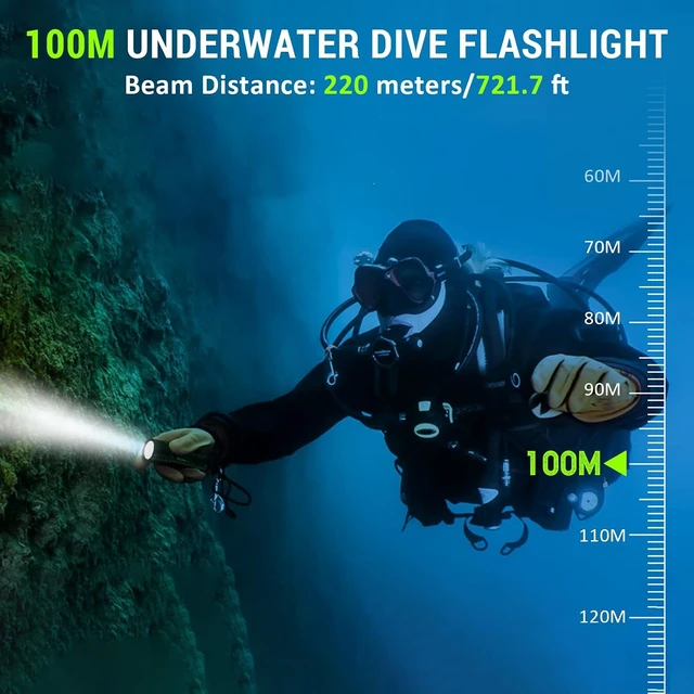 Alt view image 6 of 7 - DL30 Rechargeable Dive Light, 3600 Lumens Scuba Diving Light