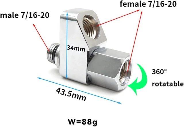 Alt view image 3 of 7 - High-Pressure Scuba Diving Splitter, 1-to-2 Swivel Adapter Flexible Lightweight Quick-Connect Gear Accessories
