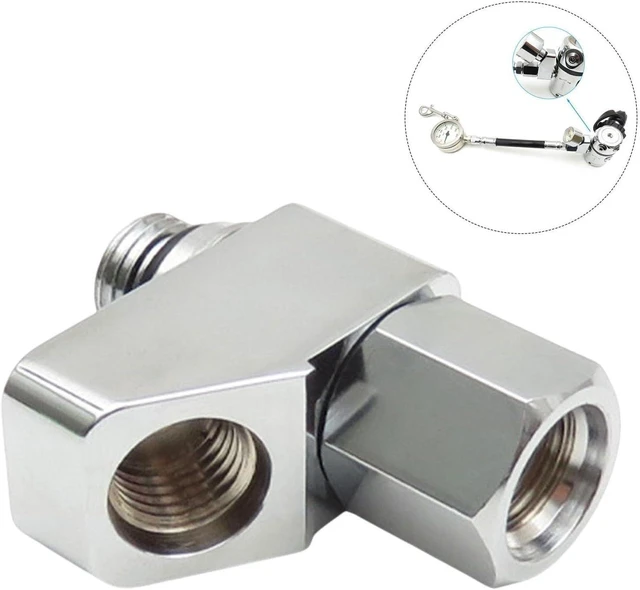 Alt view image 4 of 7 - High-Pressure Scuba Diving Splitter, 1-to-2 Swivel Adapter Flexible Lightweight Quick-Connect Gear Accessories