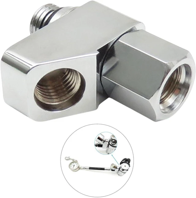 Alt view image 6 of 7 - High-Pressure Scuba Diving Splitter, 1-to-2 Swivel Adapter Flexible Lightweight Quick-Connect Gear Accessories