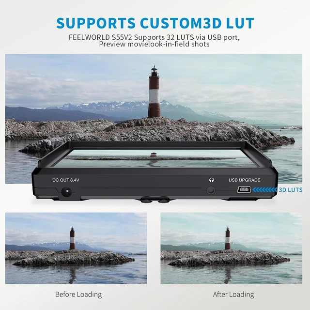 Alt view image 3 of 7 - S55 V3 6" Field DSLR Camera Monitor, 500nit 1920×1080 IPS Screen