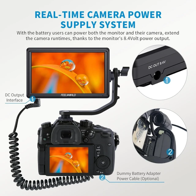 Alt view image 6 of 7 - S55 V3 6" Field DSLR Camera Monitor, 500nit 1920×1080 IPS Screen