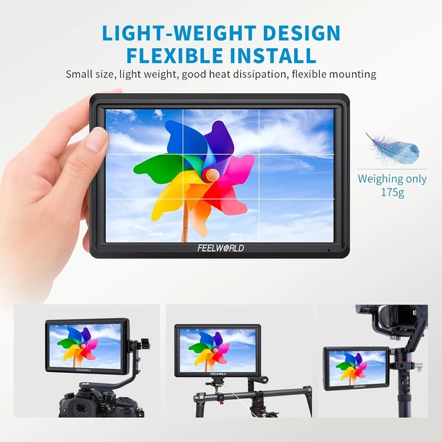 Alt view image 7 of 7 - S55 V3 6" Field DSLR Camera Monitor, 500nit 1920×1080 IPS Screen